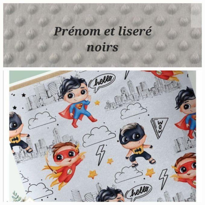 Couverture personnalisée bébé héros garçons