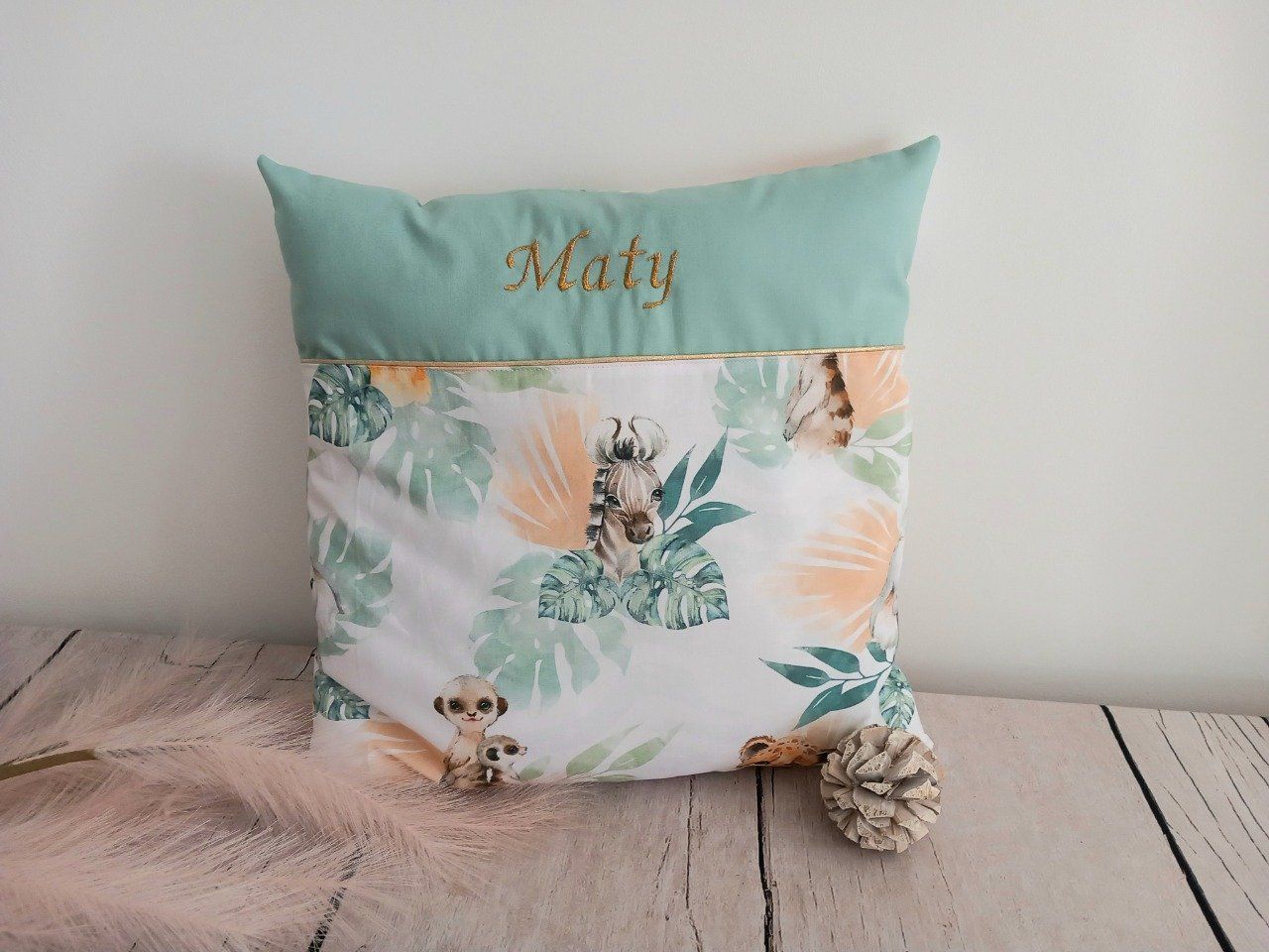 Coussin enfant personnalisé Minky