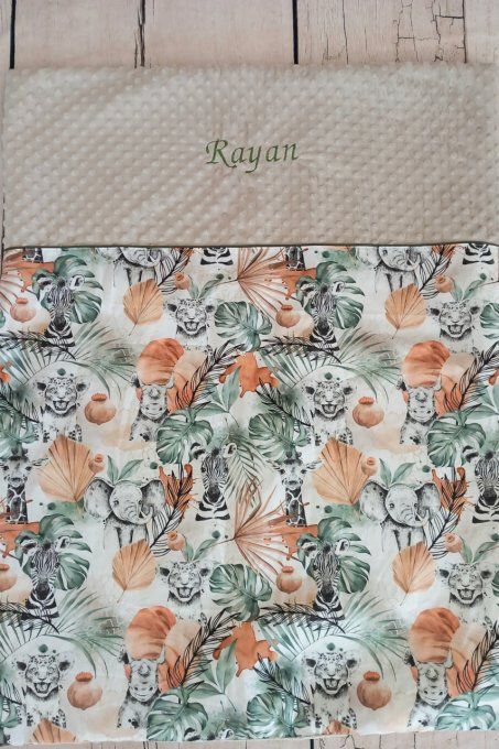 Couverture personnalisée savane sable/taupe