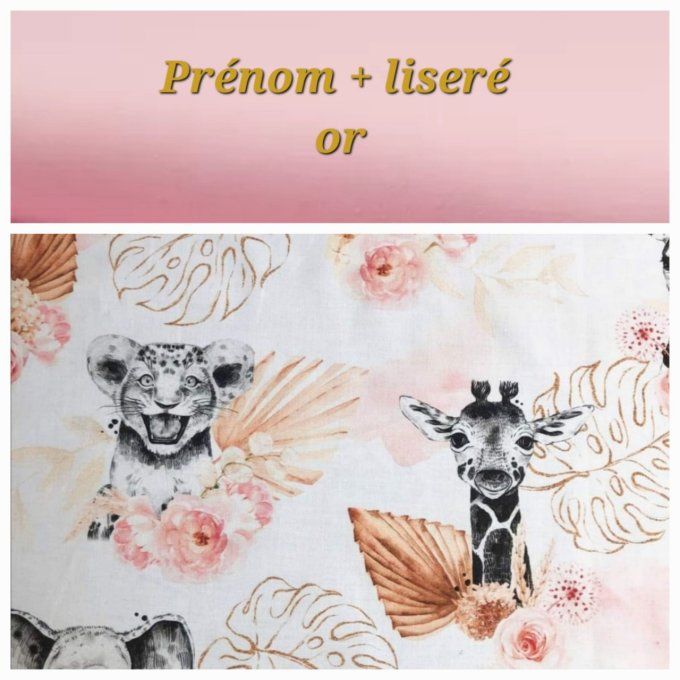 Sac à dos enfant savane corail / rabat uni rose clair