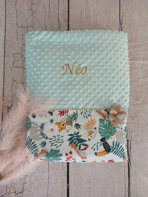 Couverture faon minky coton personnalisable