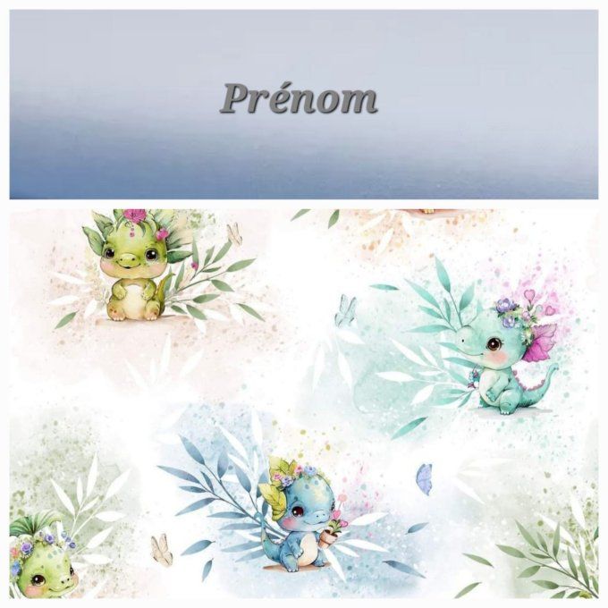 Fauteuil club enfant dragons / uni bleu clair