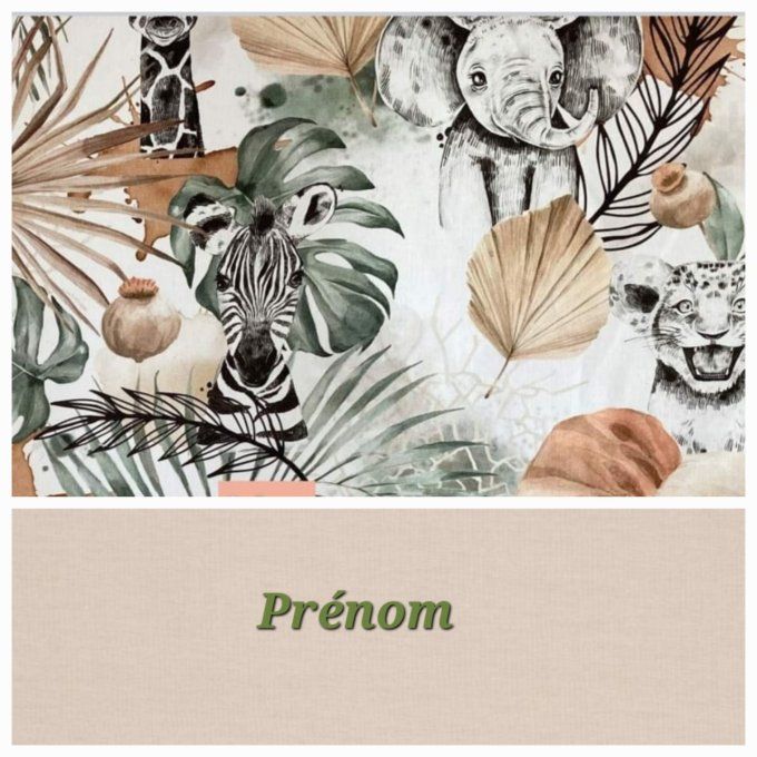 Sac à langer savane sable / tissu uni beige