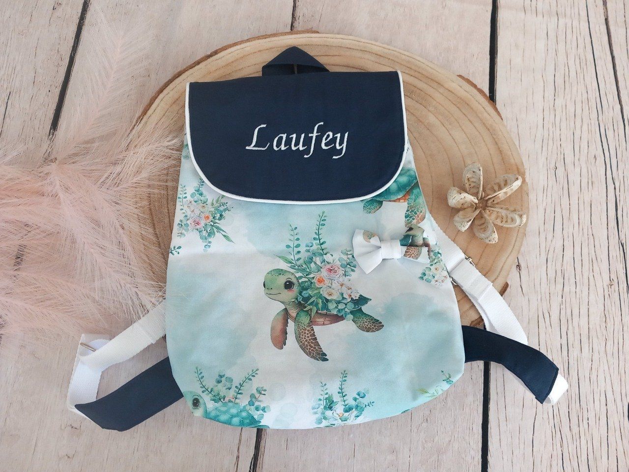 Sac a dos tortue bleu marine Lefildaurelie