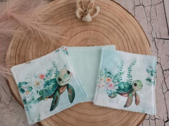 Lingettes 15 x 15 cm tortue