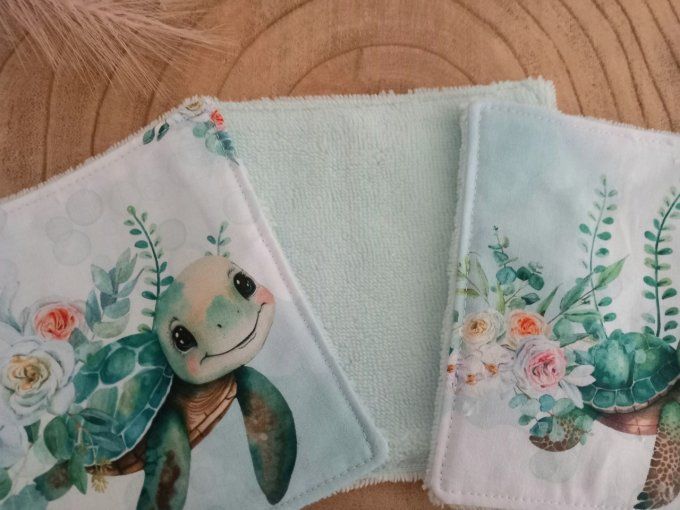 Lingettes 15 x 15 cm tortue