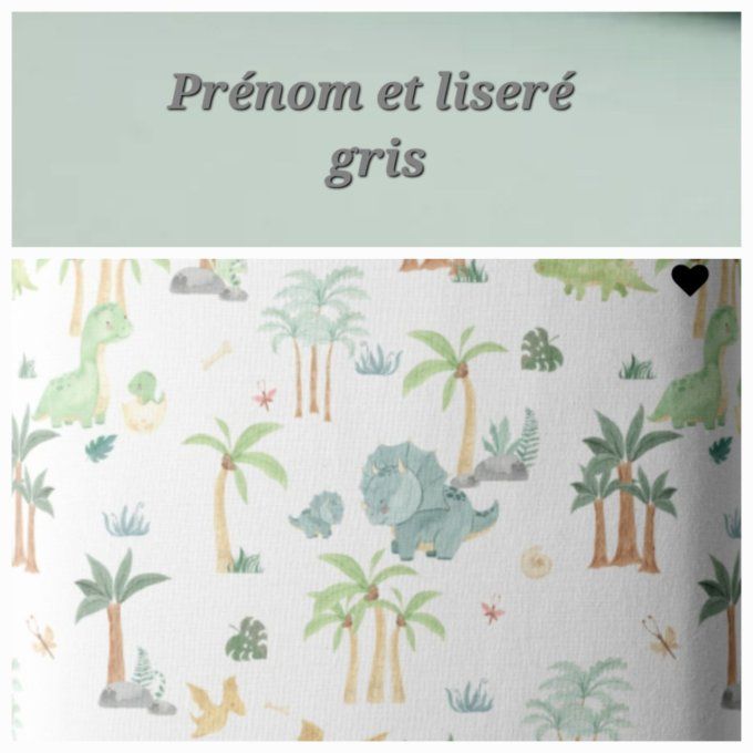 Sac à dos enfant dino vert / rabat uni vert clair