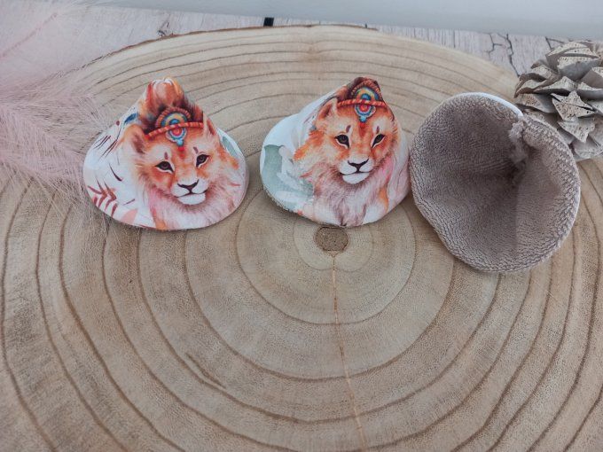 Pare-pipi lion boho / micro-éponge bambou taupe