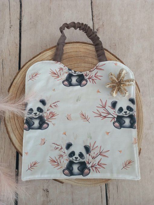 Grand bavoir élastique panda