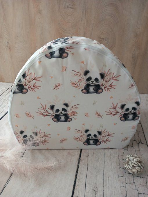 Fauteuil club enfant panda / uni marron