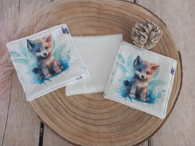 Lingettes 15 x 15 cm loup