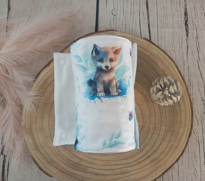 Rouleau d'essuie-tout lavable loup