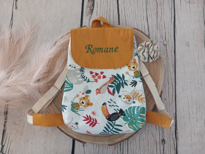 Sac à dos enfant jungle blanche