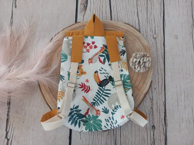 Sac à dos enfant jungle blanche