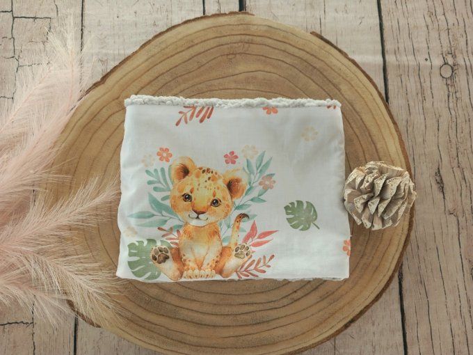 Snood / Tour de cou lion fleur