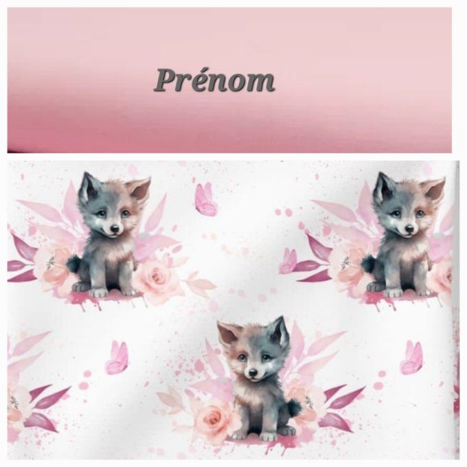 Fauteuil club enfant louve / uni rose clair