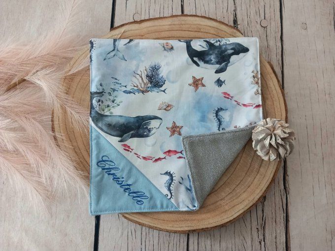 Serviette de table 30x30 cm baleines