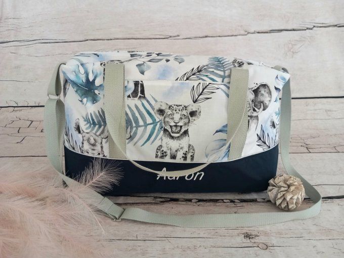 Sac à langer savane bleue / uni bleu marine