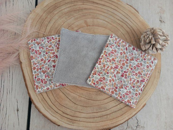 Lingettes 15 x 15 cm fleurette