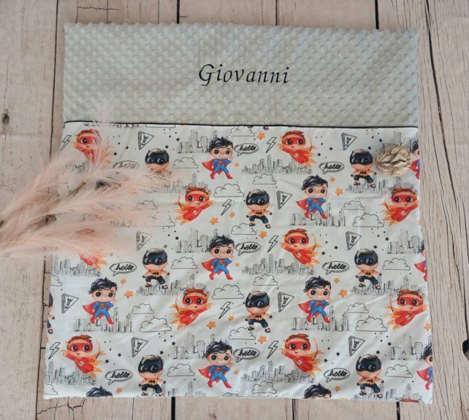 Couverture personnalisée bébé héros garçons