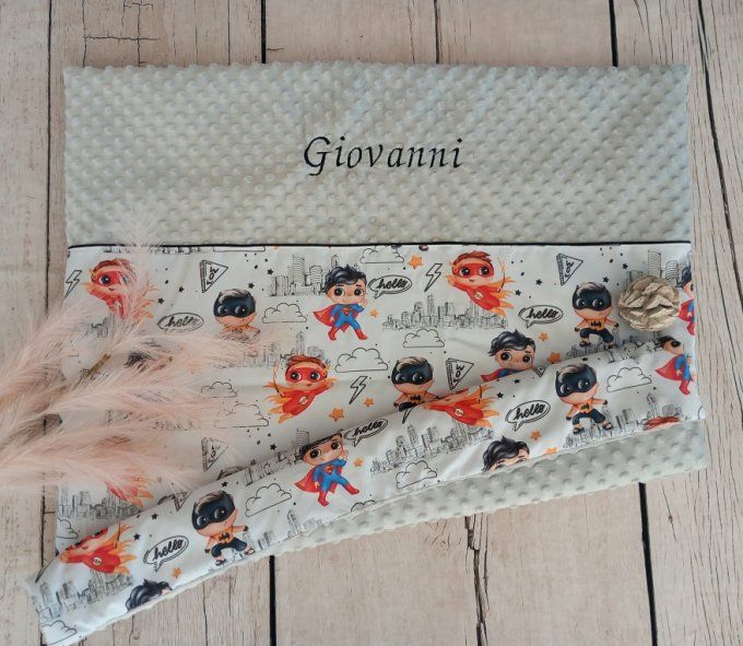 Couverture personnalisée bébé héros garçons
