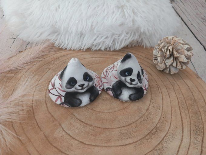 Pare-pipi panda / micro-éponge bambou taupe