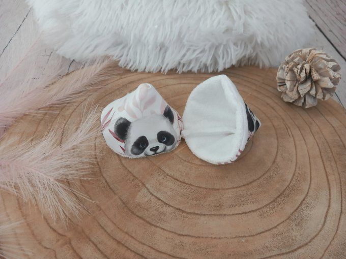 Pare-pipi panda / micro-éponge bambou blanche