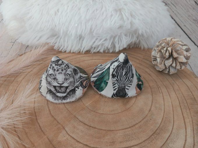 Pare-pipi savane verte / micro-éponge bambou taupe