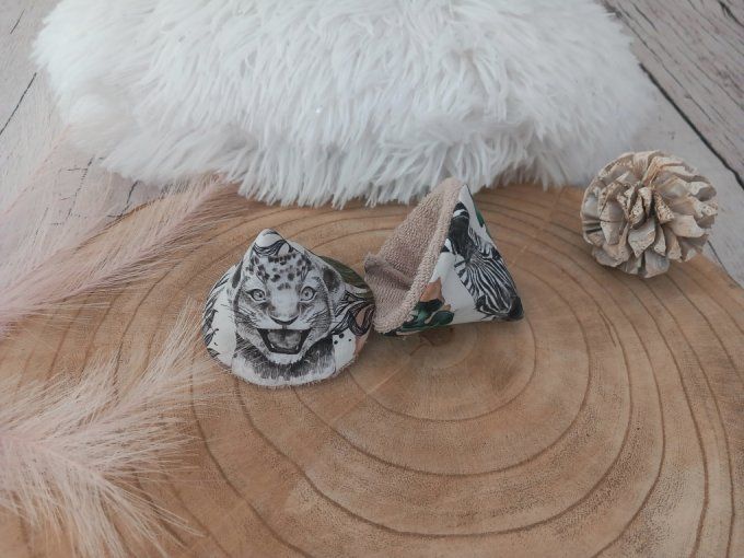Pare-pipi savane verte / micro-éponge bambou taupe
