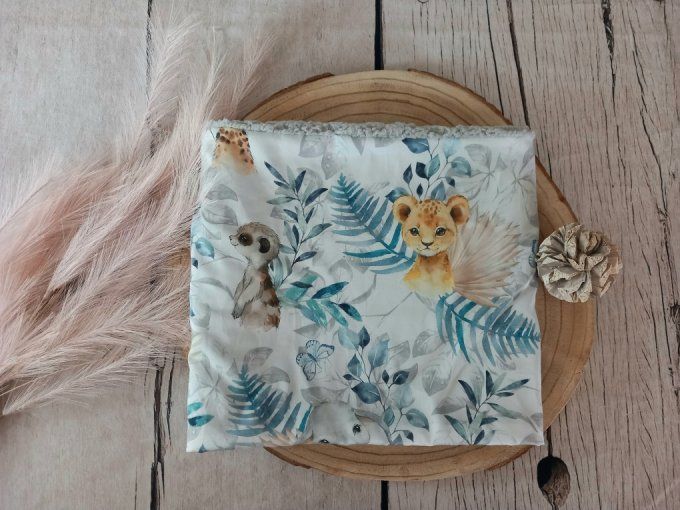 Snood / Tour de cou animaux bleus