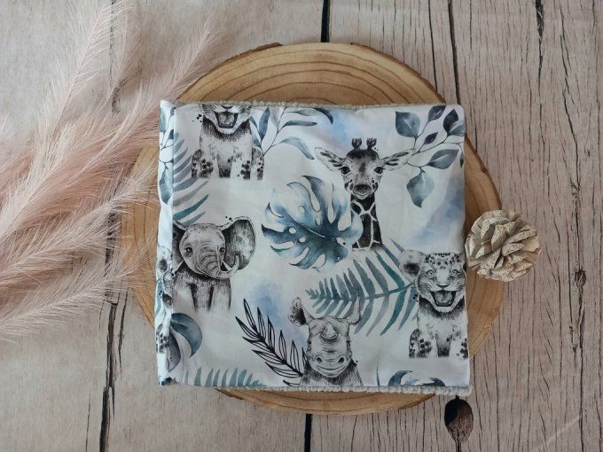 Snood / Tour de cou savane bleue