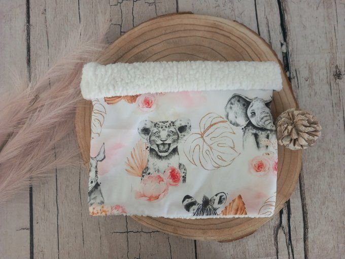 Snood / Tour de cou savane corail