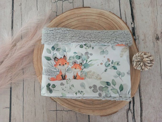Snood / Tour de cou renards eucalyptus