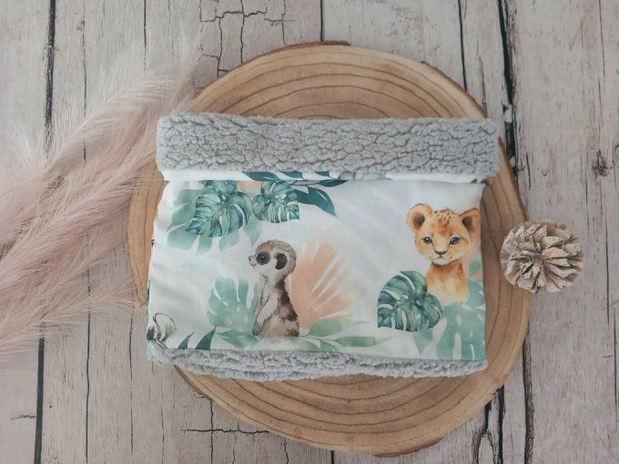 Snood / Tour de cou animaux verts