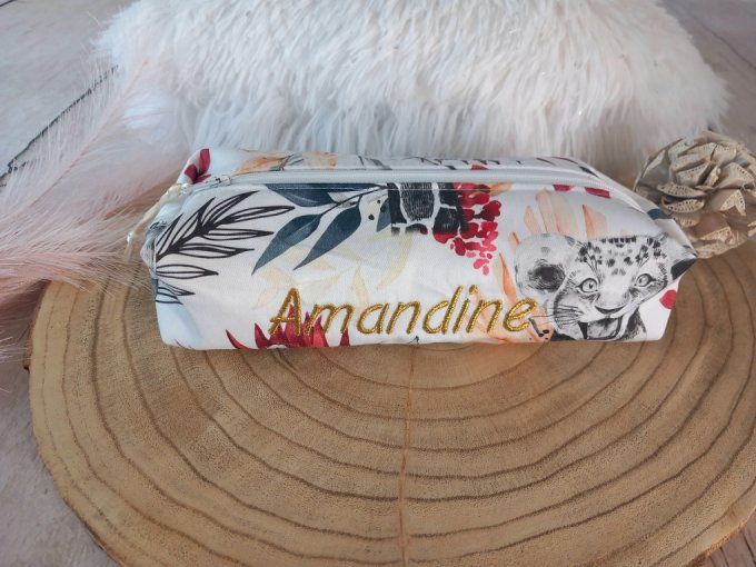 Trousse d'école savane bordeaux / uni bordeaux