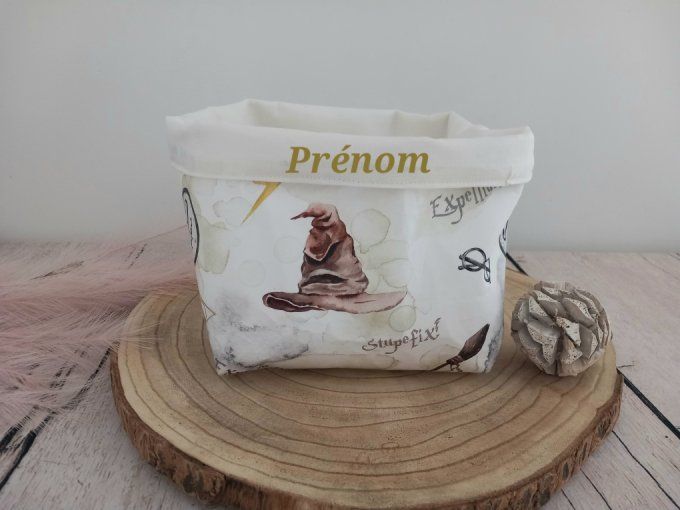 Panière à couches sorciers / uni écru