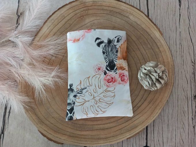 Pochette à livres savane corail / uni marsala