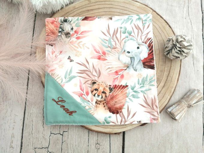 Serviette de table 30x30 cm animaux marrons