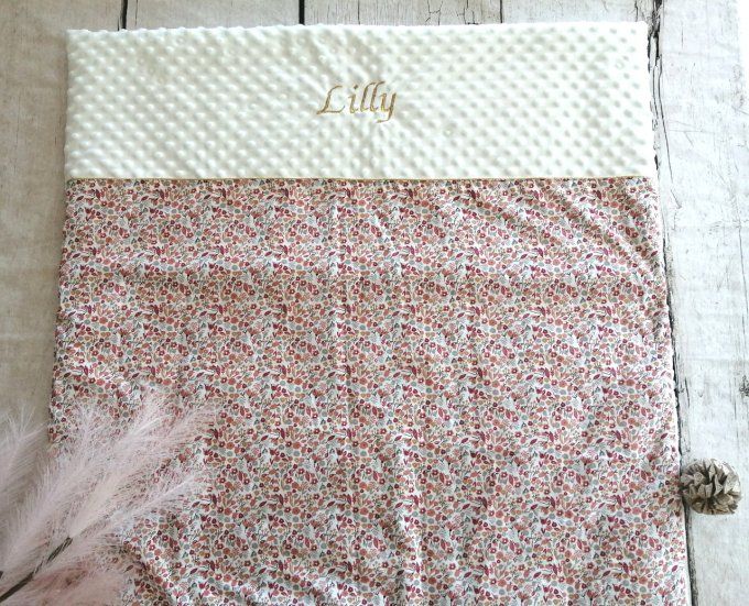 Couverture personnalisée bébé fleurette