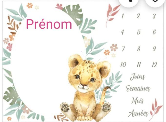 Tapis étapes lion fleur